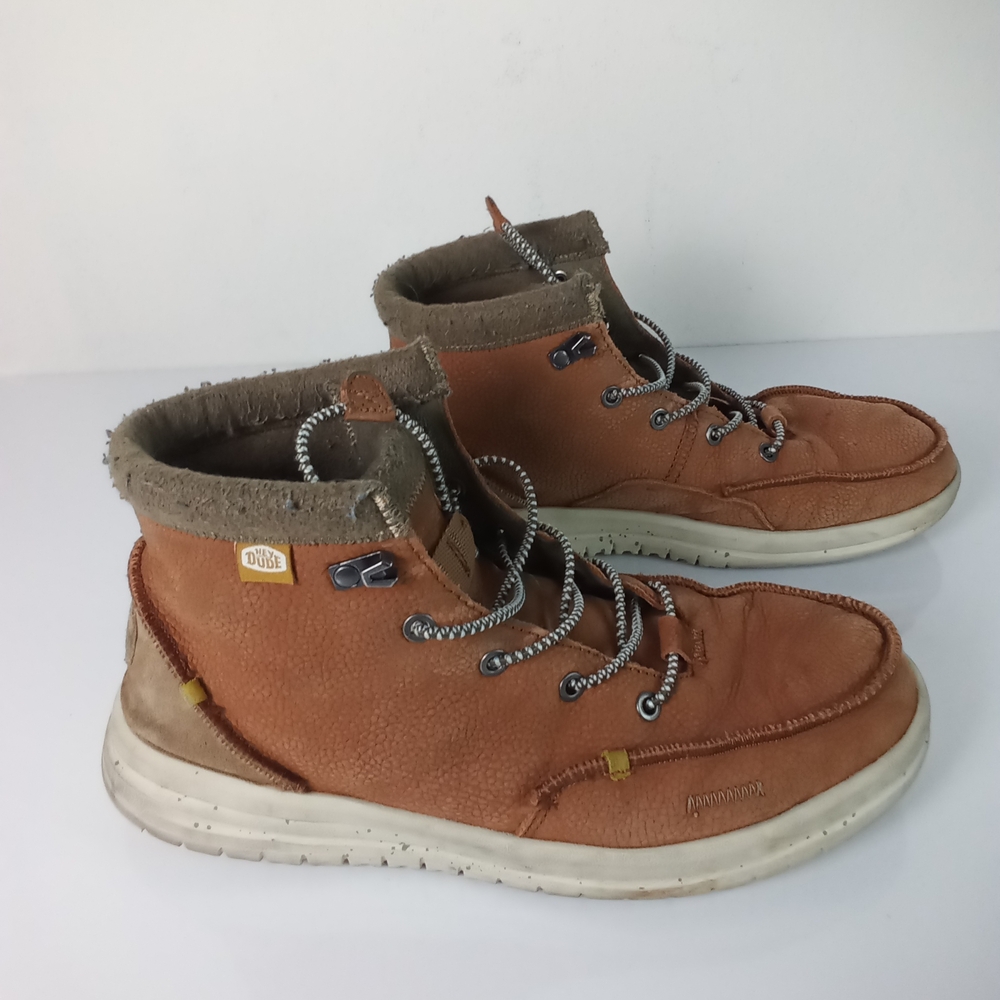 Hey Dude Bradley Tan Leather  Casual Boots Men's Size 10M